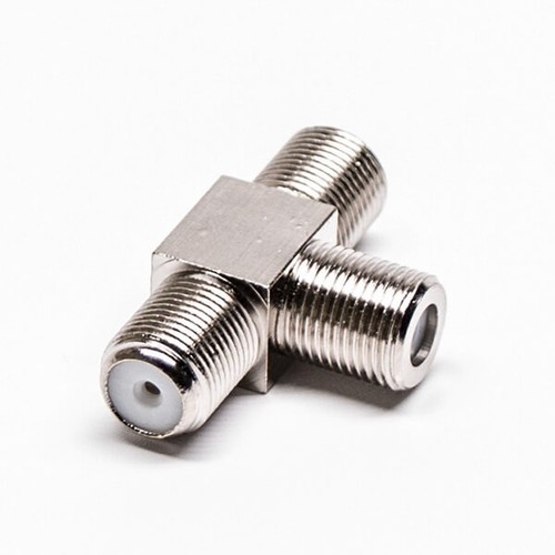 F Tee Connector T Type Adapter Female-Female-Female