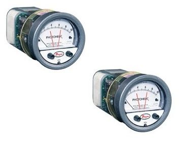 Dwyer A3000-25KPA Photohelic Pressure Switch Gauge Range 0-25 kPa.