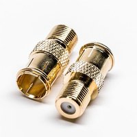 F Type Male To Female Adapter Coaxial Connector Gold Plated