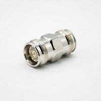RF Adapter Straight Nickel Plating 4.3-10 Female To Female Coaxial Connector