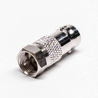 BNC Female To F Male Straight Adapter Nickel Plated