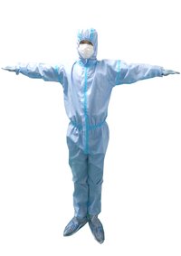 TPU Waterproof Liquid Resistance Disposable Antibacterial Non-woven Fabric Microporous Safety PP PE Disposable Medical Coverall
