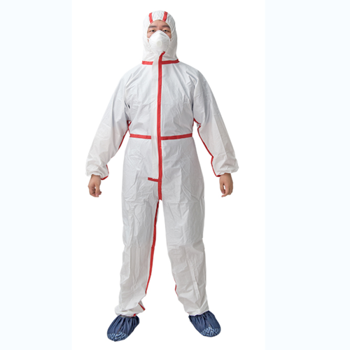High Quality Chemical&industrial PP Disposable Microporous film Coverall with Hood and Boot