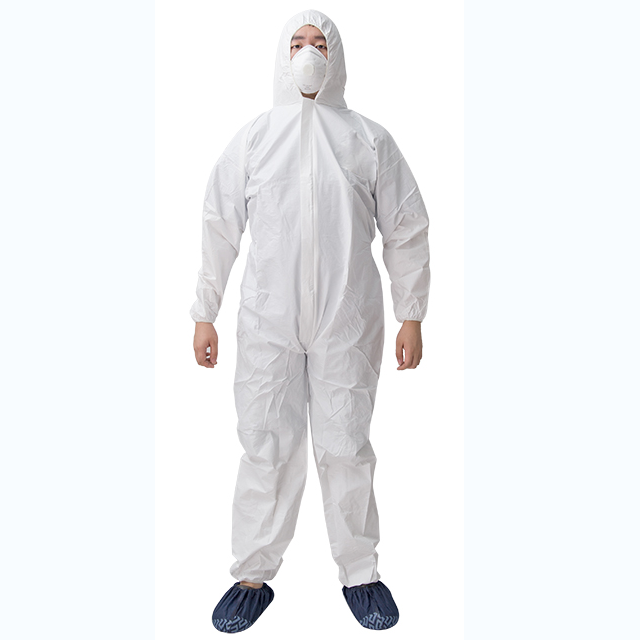 High Quality Chemical&industrial PP Disposable Microporous film Coverall with Hood and Boot