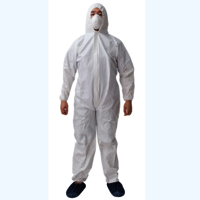High Quality Chemical&industrial PP Disposable Microporous film Coverall with Hood and Boot