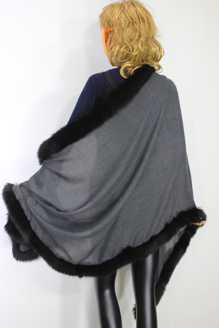 Cashmere fur 4 side Reversible shawls