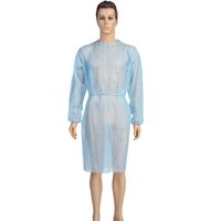 Long Sleeve Disposable Medical Surgical PP Nonwoven Isolation Gown