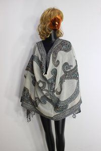 Boiled Wool Embroided Stole