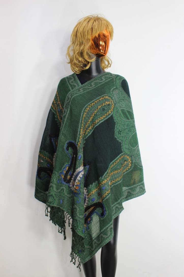Boiled Wool Embroided Stole