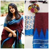 Linen digital printed saree