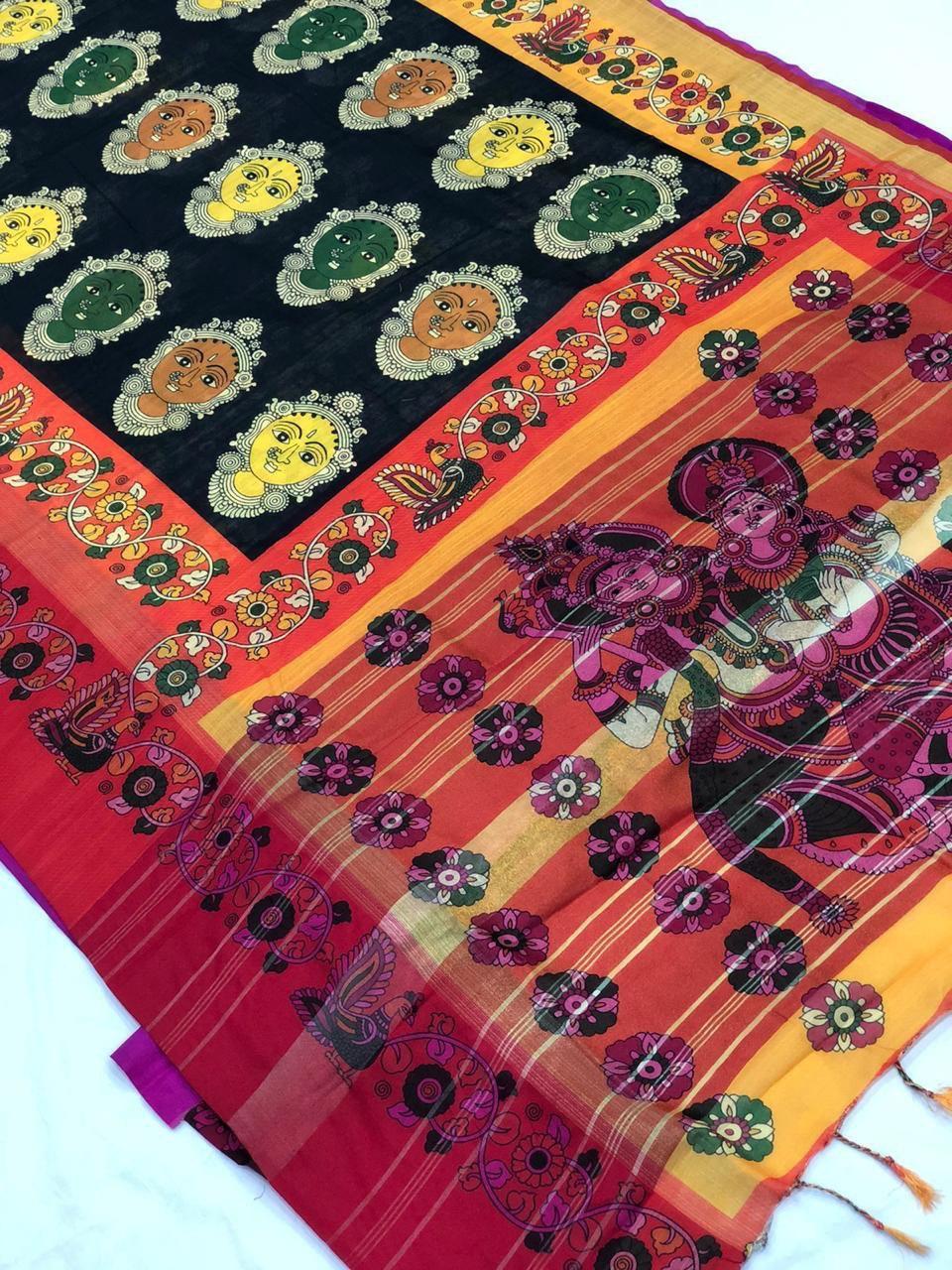 Ladies Linen Silk Sarees