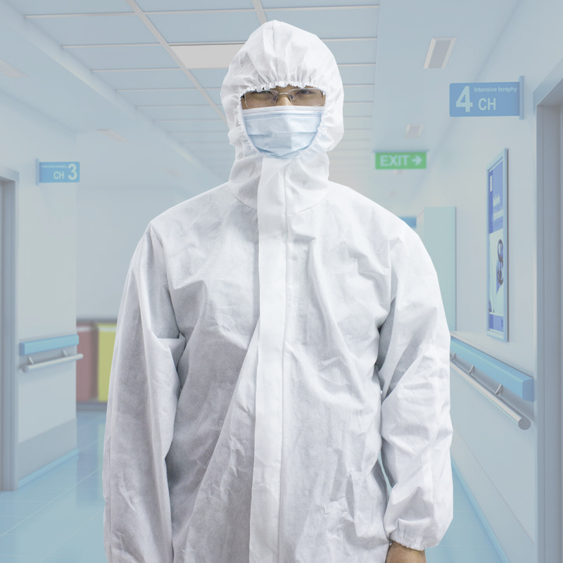 Hospital dressing gowns pp or sms non-woven fabric short sleeves disposable medical examination patient gown