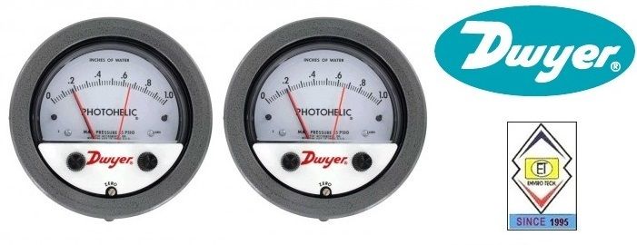 Dwyer A3003 Photohelic Pressure Switch Gauge Range 0-3.0 Inch w.c.