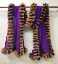 Pashmina Multi color fur Stole