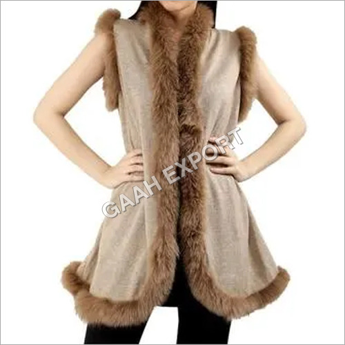 All Color Cashmere Knitted Short Fur Shrugs, Size-Free