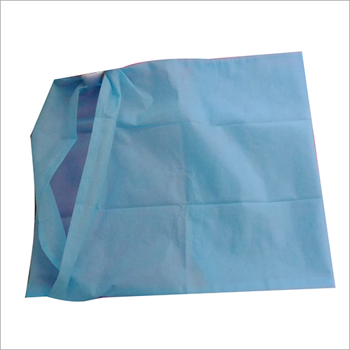 Plain Blue Disposable Pillow Cover - Soft Non-Woven Material , Standard Size for Hospitals