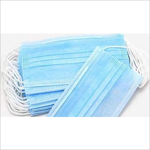 3 Ply Face Mask - Non Woven Material, Standard Size, Skyblue Color | Unisex Design, Comfortable Fit, Odorless, Disposable for Clinics & Labs
