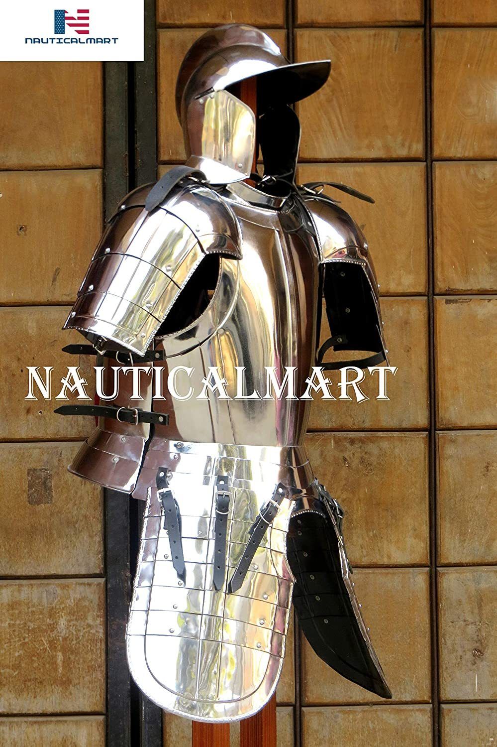 NauticalMart Medieval Kaspar Suit of Armor Set Silver Halloween Costume ...