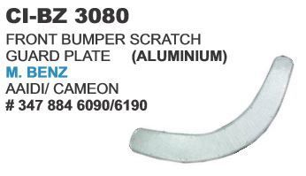 Front Bumper Scratch Guard Plate M Benz Vehicle Type: 4 Wheeler