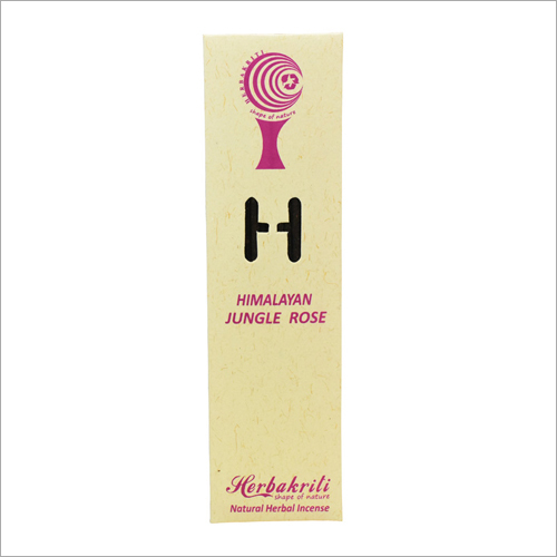 Himalayan Jungle Rose Incense Stick - 100% Natural Bamboo, 12 Sticks Pack | Eco-Friendly, 1 Hour Burning Time, Aromatic & Tranquil Fragrance