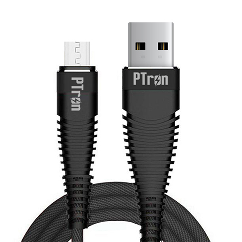 pTron Gravita 2A Micro USB Charging & Data Sync USB Cable - (Black)