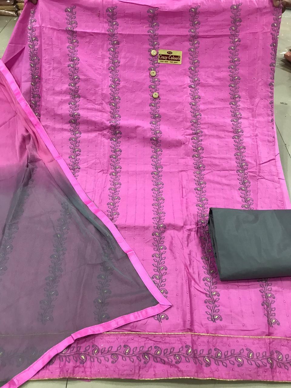 Unstitched cotton dress material