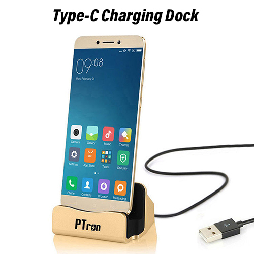 pTron Cradle Type-C Charging & Data Sync Dock Stand for Smartphones