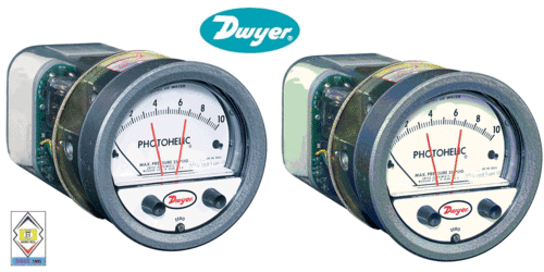 Dwyer A3006 Photohelic Pressure Switch Gauge Range 0-6.0 Inch w.c.