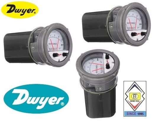 Dwyer A3010AV Photohelic Pressure Switch Gauge Range 0-10 Inch w.c./2000-12500 FPM.