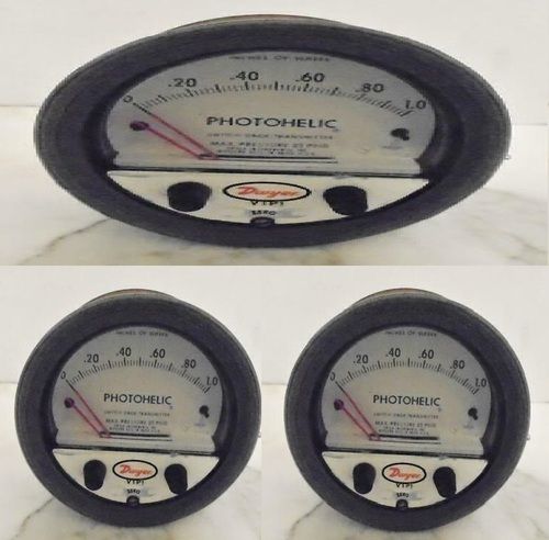 Dwyer A3025 Photohelic Pressure Switch Gauge Range 0-25 Inch w.c.