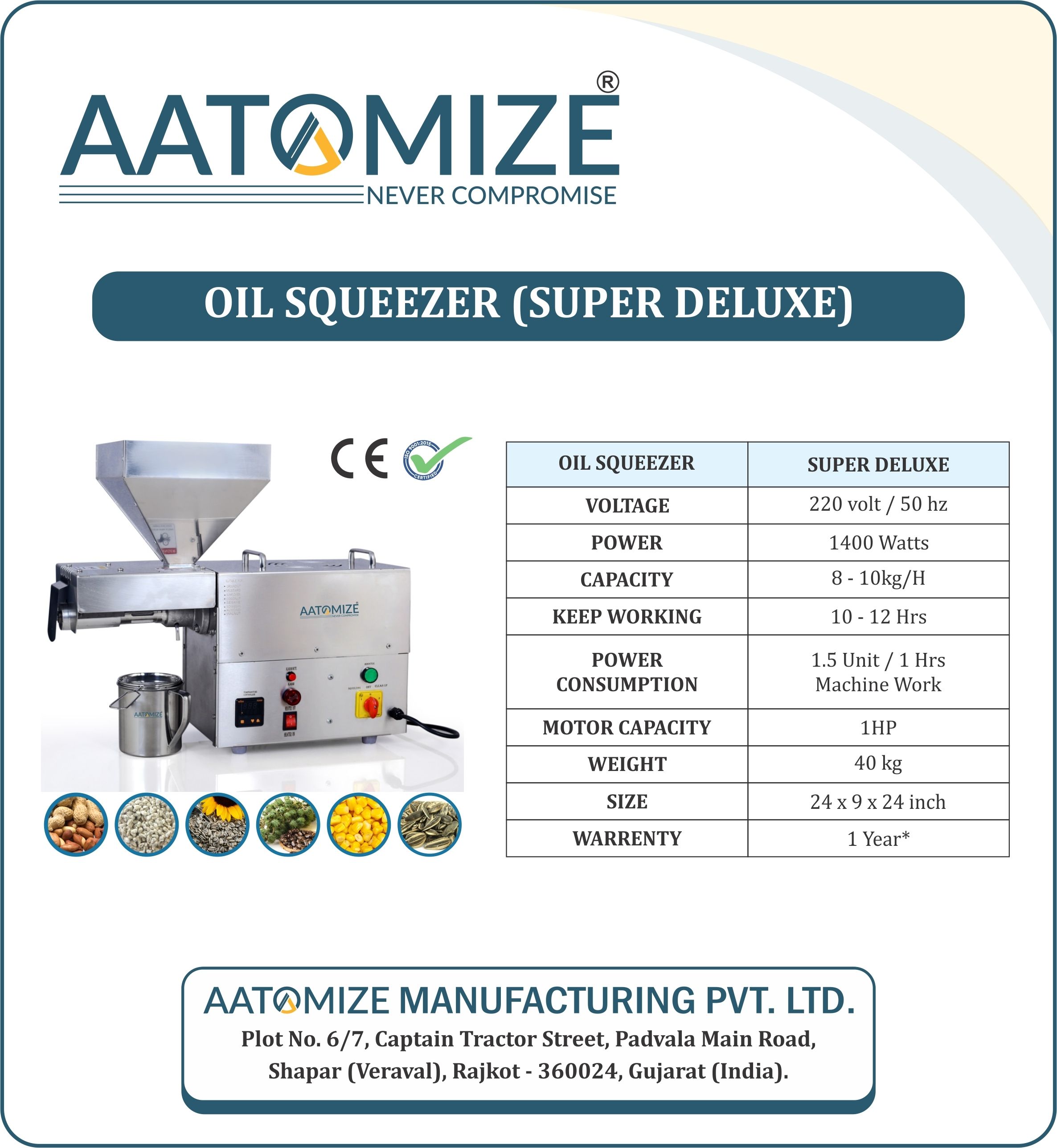 Oil Squeezer Machine (Os001)