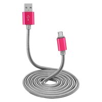 pTron Falcon 1.5A Full Metal Spring Micro USB Cable - (Pink)