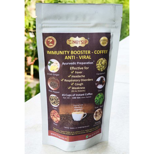 100 gm Zingysip Immunity Booster Coffee Anti Viral Coffee - Ayurvedic Herbs & Vitamin A &  By ZINGYSIP - 100+ NATURAL TEA & COFFEE