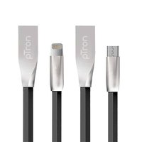 pTron Dual 2 in 1 Charging USB Cable for Micro USB & iOS Smartphones
