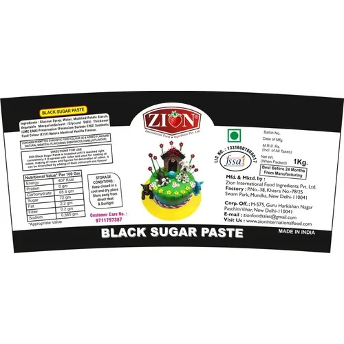Black Sugar Paste (Fondant)