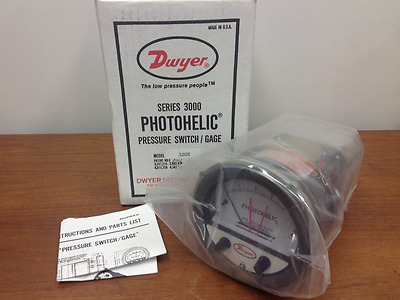 Dwyer A3150 Photohelic Pressure Switch Gauge Range 0-150 Inch W.C. Diameter: 4" (101.6 Mm) Dial Face