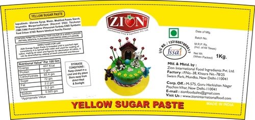 Yellow Sugar Paste (Fondant)