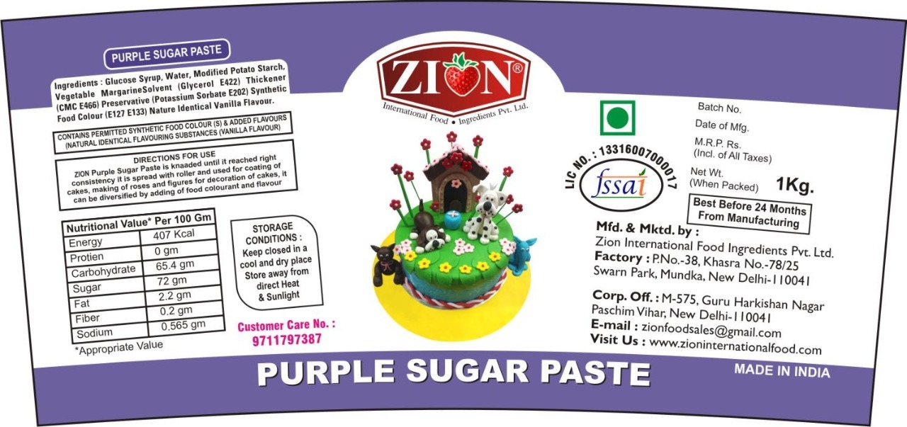 Purple Sugar Paste (Fondant)
