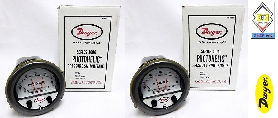 Dwyer A3210 Photohelic Pressure Switch Gauge Range 0-10 psi.