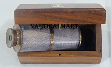 6" Brass Antique Pullout Telescope with Wooden Box - Pirate Navigation by Nauticalmart