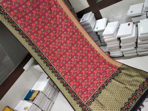 Banarasi Saree Red With Black Combination