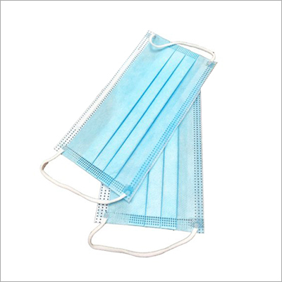 3 Ply Face Mask - Non Woven Material, Free Size, Sky Blue Color | Disposable, 95% Germ Protection, Ear Loop Design, Versatile for Multiple Uses