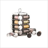 Silver Black Matalik 16 Piece Spice Rack