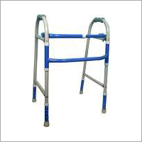 Folding Patient Walker - MS Material, Height Adjustable 790-970 mm, Light Weight, Blue Color | Ideal Support for Adults and Enhanced Mobility