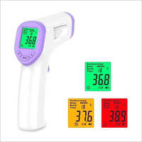 Non Contact Ir Thermometer - Plastic Body, White And Purple Colors | Ideal For Hospital And Clinic Use