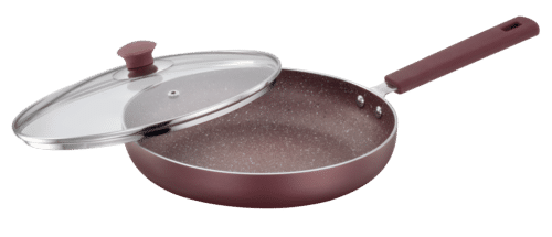 FRY PAN 200MM GLASS LID INDUCTION BASE