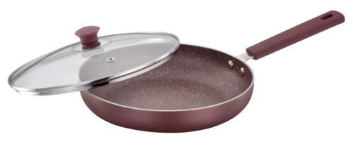 FRY PAN 240MM GLASS LID INDUCTION BASE