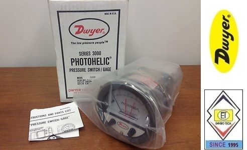 Dwyer A3215 Photohelic Pressure Switch Gauge Range 0-15 psi