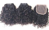 Natural Curly And Lace Closure 4x4 Swiss Transparent Lace