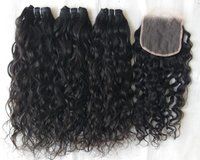 Natural Curly Bundles with matching  Frontal 13x4 Transparent lace